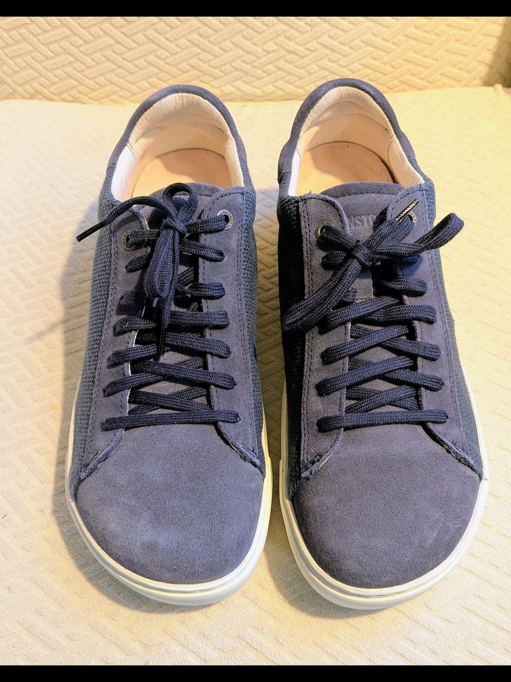 NWOB Birkenstock "The Bend" Suede Lace-Up Sneakers in Midnight - Sz 43